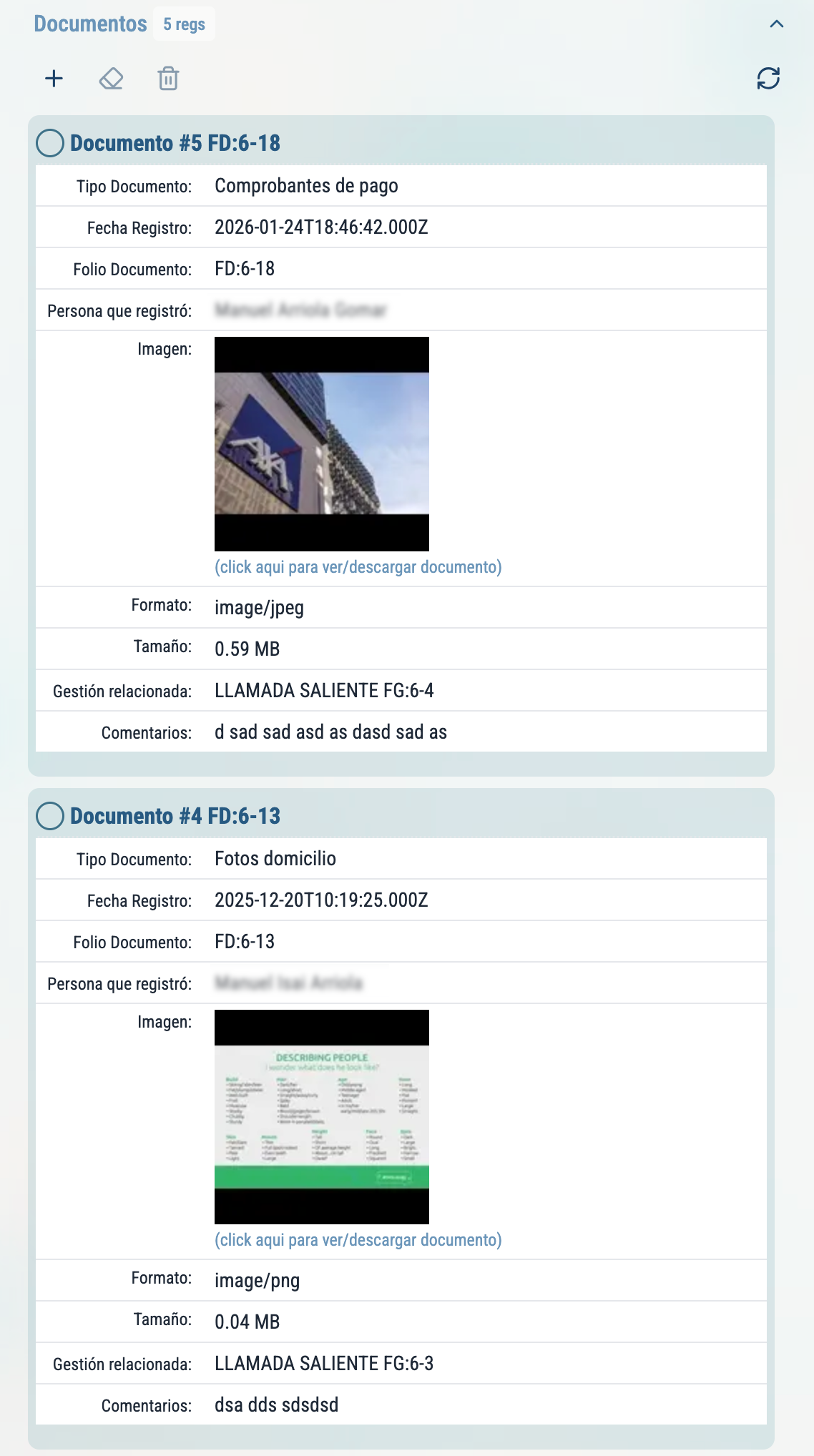 Documentos de expediente en Viveksys