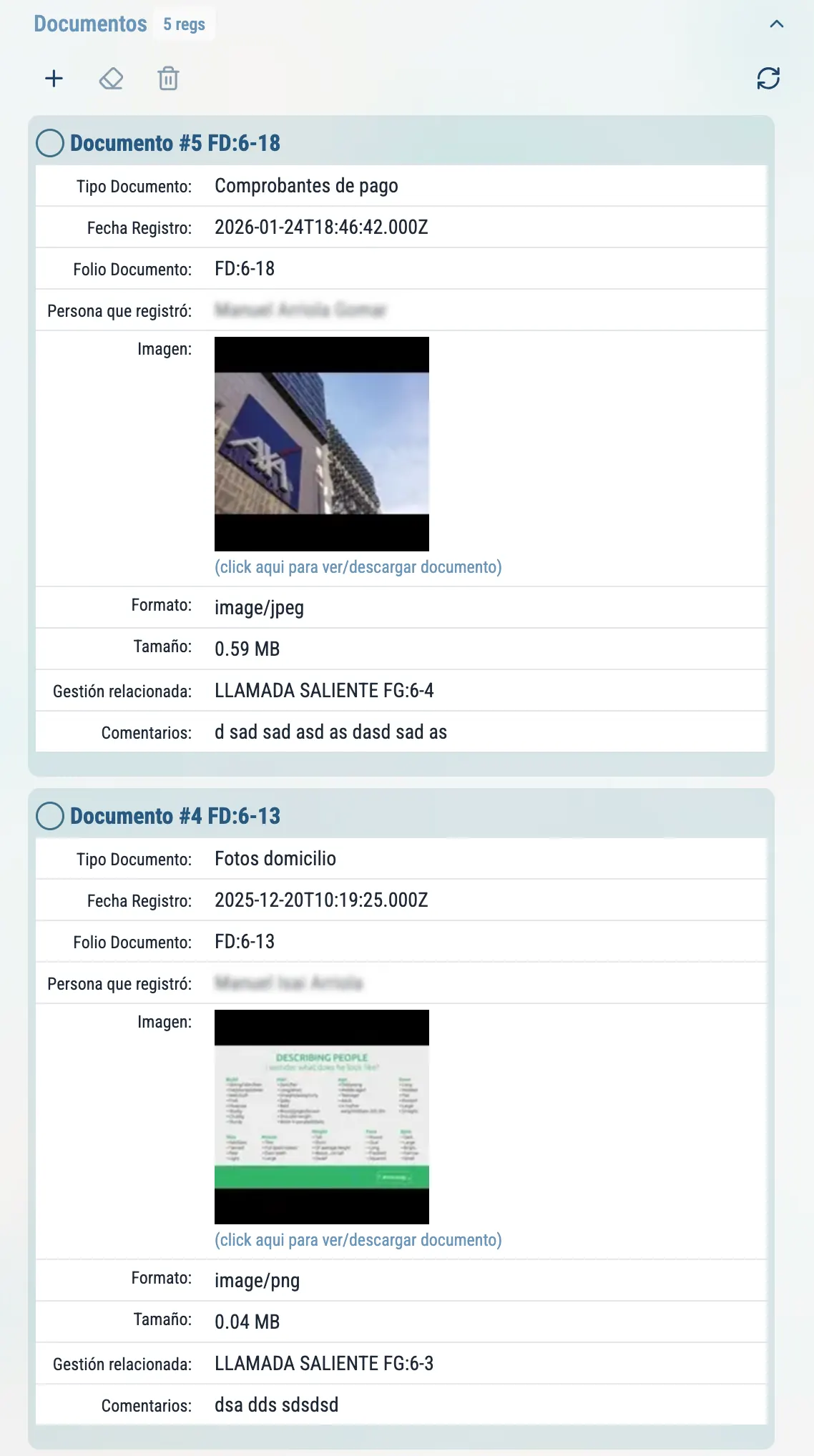 Documentos de expediente en Viveksys